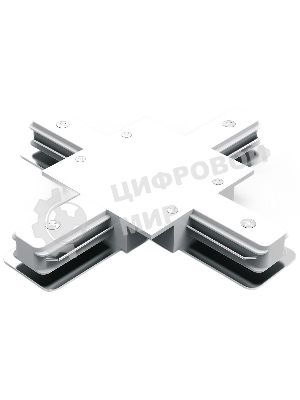 Коннектор для встраиваемых трековых шинопроводов Gauss (+) белый