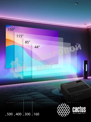 Проектор Cactus CS-PRM.01B.Full HD-A LCD 19000Lm LS 700Lm ANSI (1920x1080) 2500:1 ресурс лампы:50000часов 2xUSB typeA 2xHDMI 1.8кг