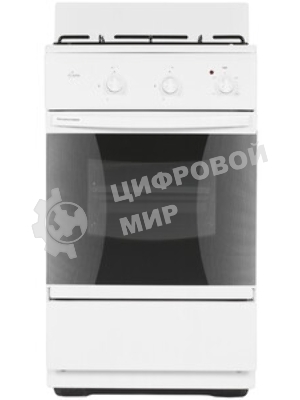 Плита комбинированная Flama CK 2202 W белый, конфорок 2 шт, духовка 30 л, 50 см x 85 см x 38 см