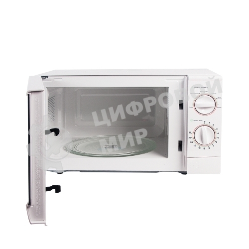 Микроволновая печь Mystery MMW-2012 белый, 20 л, 800 Вт, переключатели - поворотный механизм