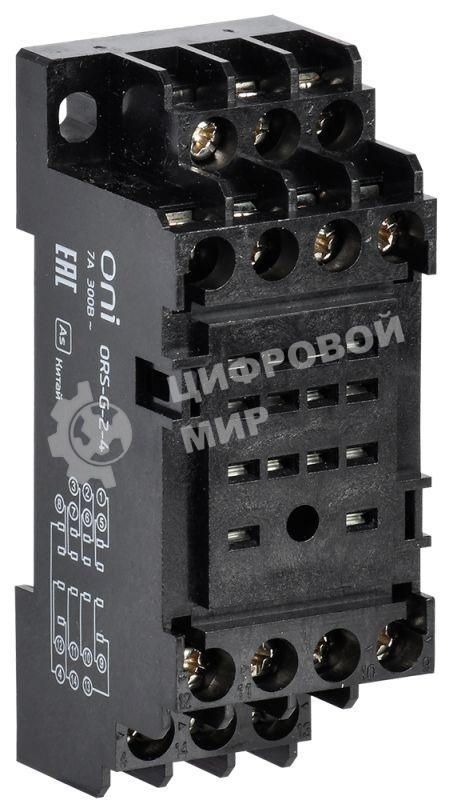 Розетка ORS-G-2-4 для реле OGR-2 4C ONI ORS-G-2-4-G