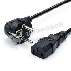 Кабель питания GoPower евровилка CEE 7/7-C13 1.2м ПВХ 0.75мм черный (1/10/200)