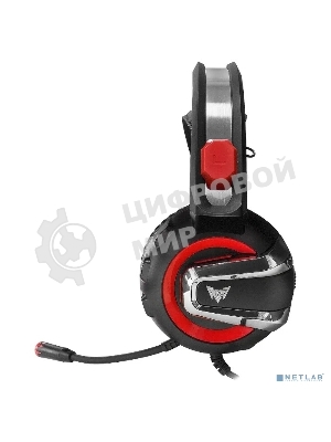 Гарнитура Crown CMGH-3000 чёрный/красный, проводная, подсветка