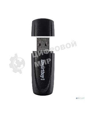 Флешка USB Smartbuy Scout Black (SB004Gb2SCK), 4Gb, USB 2.0, R/W 10/7, черный