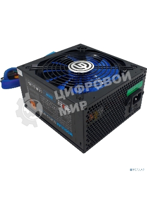 Блок питания Ginzzu MC600, 600Вт, 80 PLUS Bronze, 140мм, модульный, черный