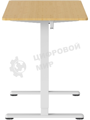 Стол компьютерный Cactus CS-ED-WTBAM столешница бамбук, бежевый, каркас белый