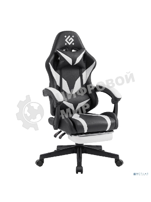 Кресло Defender Aspect черный, экокожа, 120 кг, подставка для ног, механизм качания