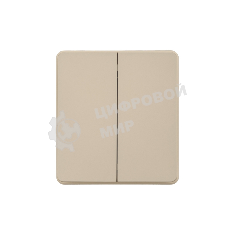 Выключатель KRANZ ROUND 2 кл проходной (переключатель) 10А с/у шелк