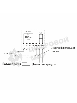 Терморегулятор электромеханический для теплого пола (белый) W1151101
