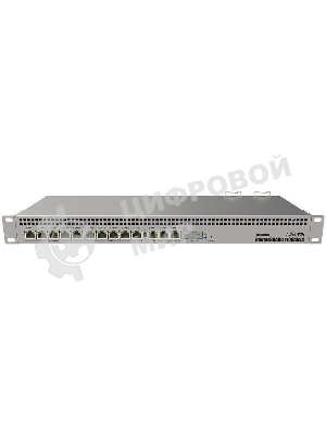 Маршрутизатор MikroTik RouterBOARD 1100Dx4 with Annapurna Alpine AL21400 Cortex A15 CPU (4-cores, 1.4GHz per core), 1Gb RAM, 13xGbit LAN, 60Gb M.2 drive, RouterOS L6, 1U rackmount case, Dual PSU