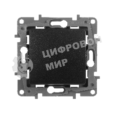 Переключатель с подсветкой, 10AX, антрацит