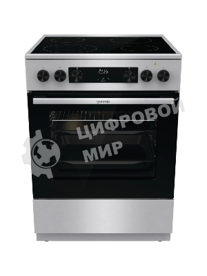 Плита электрическая Gorenje GECS6C70XC серебристый, конфорок 4 электрических, духовка 71 л, 60 см x 85 см x 60 см