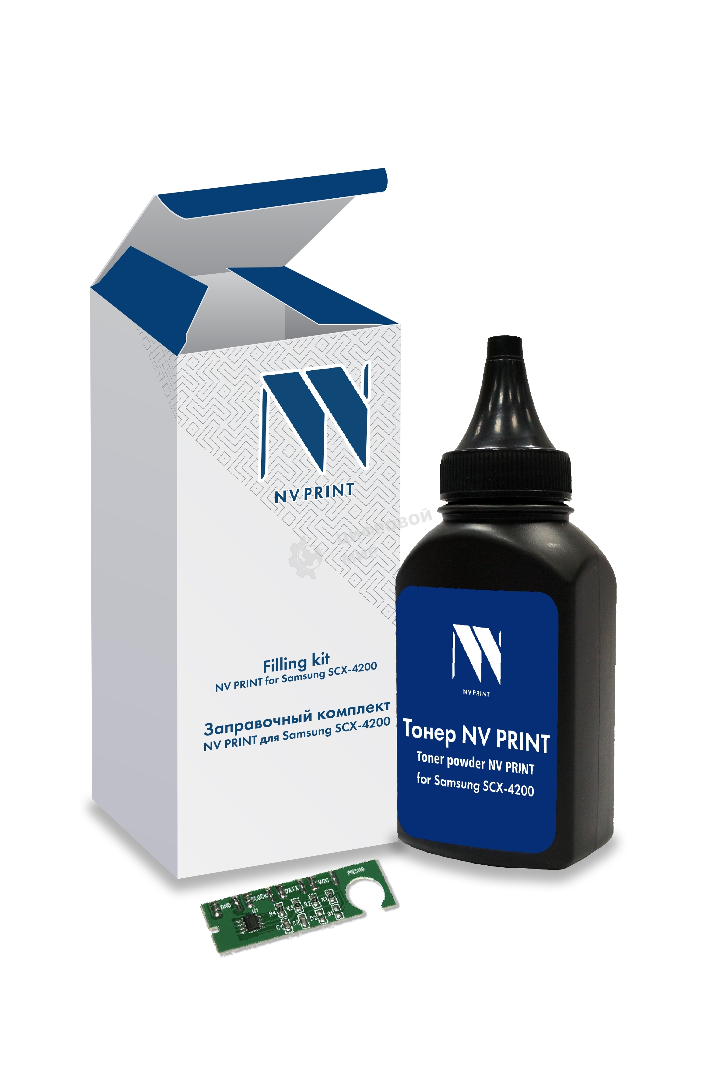 Заправочный комплект NVPrint для Samsung SCX-4200, 80гр, 3000 стр (тонер + чип)
