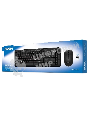 Комплект клавиатура + мышь SVEN KB-C3200W беспроводные клавиатура и мышь, черные