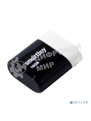Флешка USB SmartBuy LARA black (SB16GBLARA-K), 16Gb, USB 2.0, R/W 15/5, черный/белый