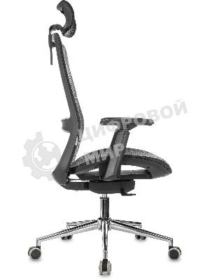 Кресло руководителя Бюрократ MC-912-H черный, сетка с подголов. крестов. металл хром