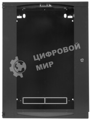 Шкаф настенный Next, 15U 550x450, стеклянная дверь, черный