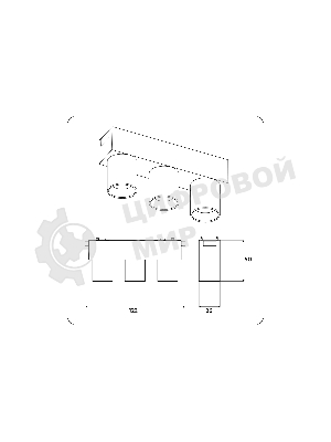 Светильник трековый светодиодный GV1503/3 WH белый IP20 6W 4200K 48V 24° 122*26*55