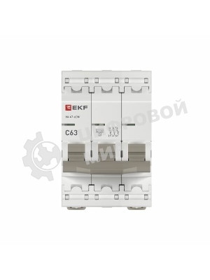 Выключатель автоматический 3п 63А (C) 6кА ВА 47-63N PROxima EKF M636363C