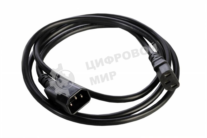 Шнур питания с заземлением IEC 60320 C13/IEC 60320 C14, 10А/250В (3x1,0), 3 м. (R-10-Cord-C13-C14-3)