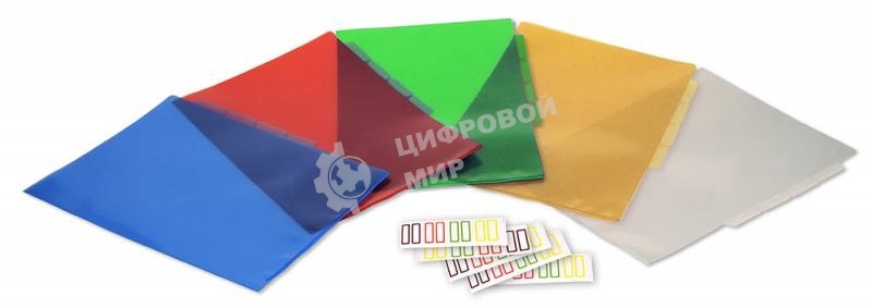 Папка-уголок Бюрократ -E356CLEAR 3 уровн. A4, пластик, 0.15мм, прозрачный