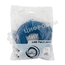Патч-корд UTP Cablexpert PP12-15M/B cat.5e, 15м, литой, многожильный, синий