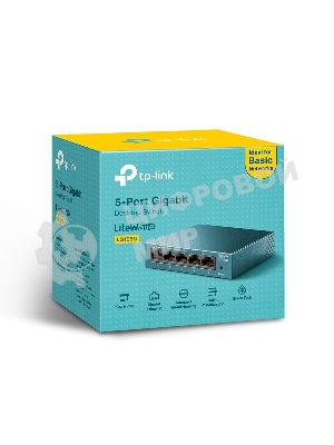 Коммутатор TP-Link 5 ports Giga Unmanagement switch, 5 10/100/1000Mbps RJ-45 ports