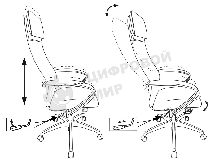 Кресло руководителя Бюрократ CH-608/BLACK TW-01 TW-11 черный, спинка сетка, искусст. кожа/ткань