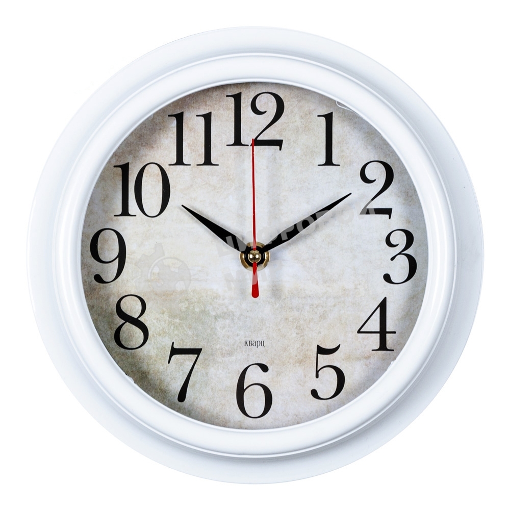 Часы настенные аналоговые Бюрократ WALLC-R80P D21 см белый