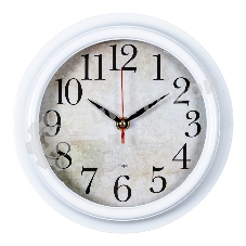 Часы настенные аналоговые Бюрократ WALLC-R80P D21 см белый