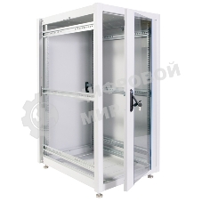 Шкаф телекоммуникационный напольный ЭКОНОМ 24U (600 × 600) дверь стекло, дверь металл