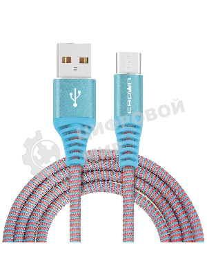Кабель Crown USB - USB Type-C CMCU-3102C blue