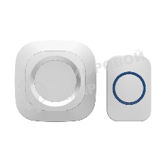 Звонок дверной беспроводной Rexant в розетку мигающий 36 мелодий IP44 (белый/серый)