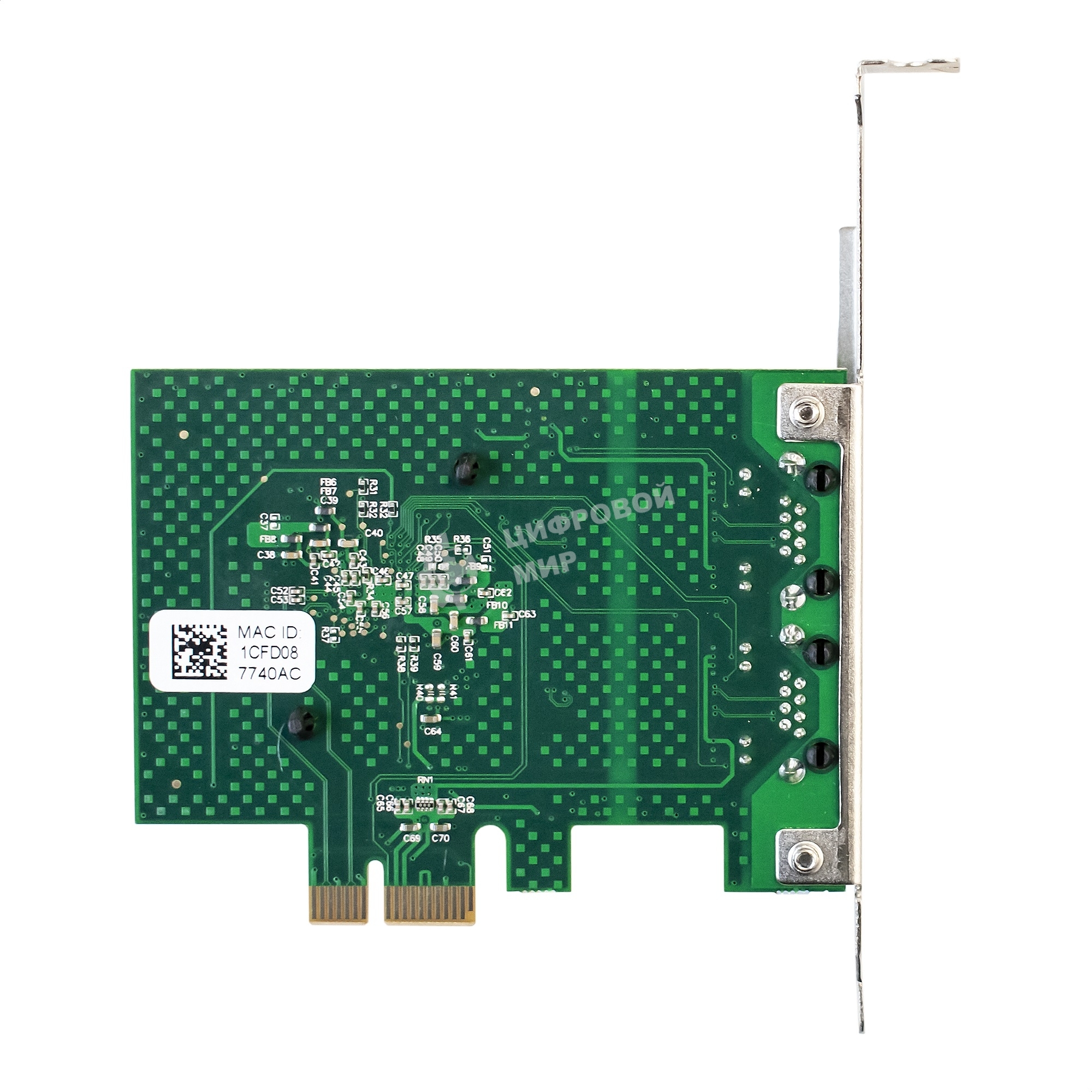 Сетевой адаптер ExeGate EXE-BCM5720 (PCI-E x1 v2.0, порты 2xRJ45, 10/100/1000Mbps, Gigabit Chipset Broadcom BCM5720)