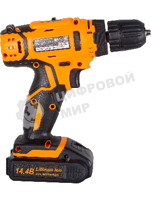 Дрель-шуруповерт Вихрь ДА-14Л-2KА, 14,4 В, 2 Ач, 30 Нм, щеточный