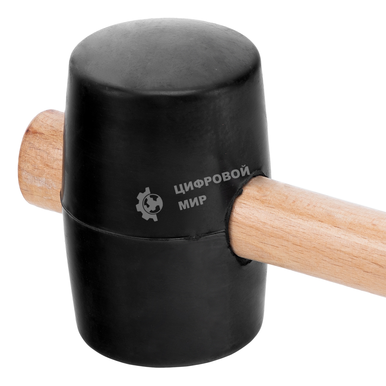 Киянка резиновая Sparta 680 г, черная резина, деревянная рукоятка