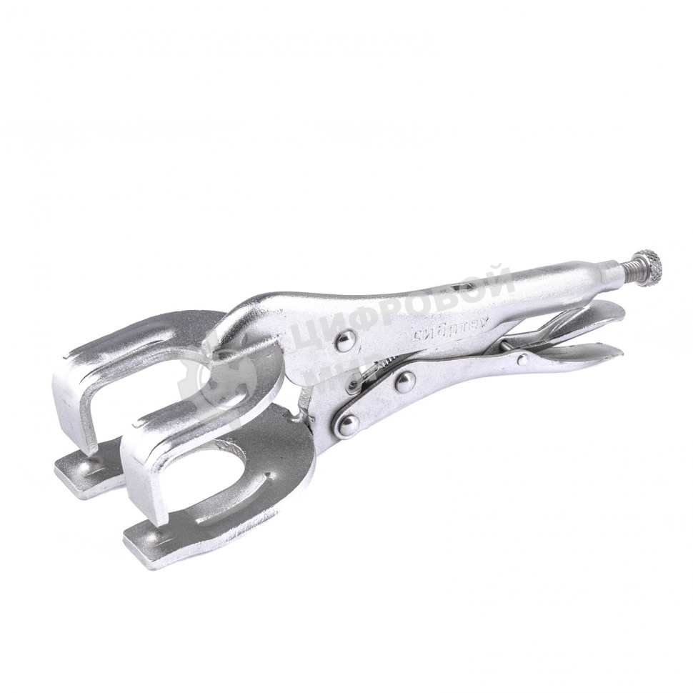 Зажим ручной Сибртех, двойной, точечная фиксация, 225 мм