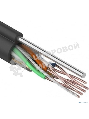 Кабель витая пара Rexant UTP 4PR 24AWG, cat.5e наружный (OUTDOOR) + ТРОС*1 (бухта 305 м)