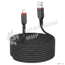 Кабель HOCO X59/USB кабель Micro/3m/2.4A/Нейлон/черный