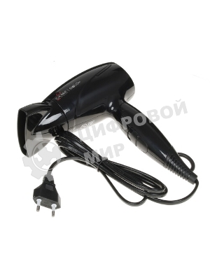 Фен GA.MA GH0201 EOLIC MINI CX черный, 1600 Вт, компактный, ионизация