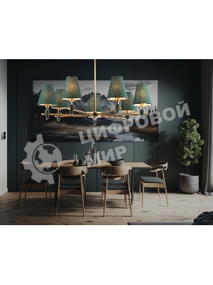 Люстра Ambrella light LH75053/7 BS/GN латунь/зеленый E14*7 max 40W D840*580