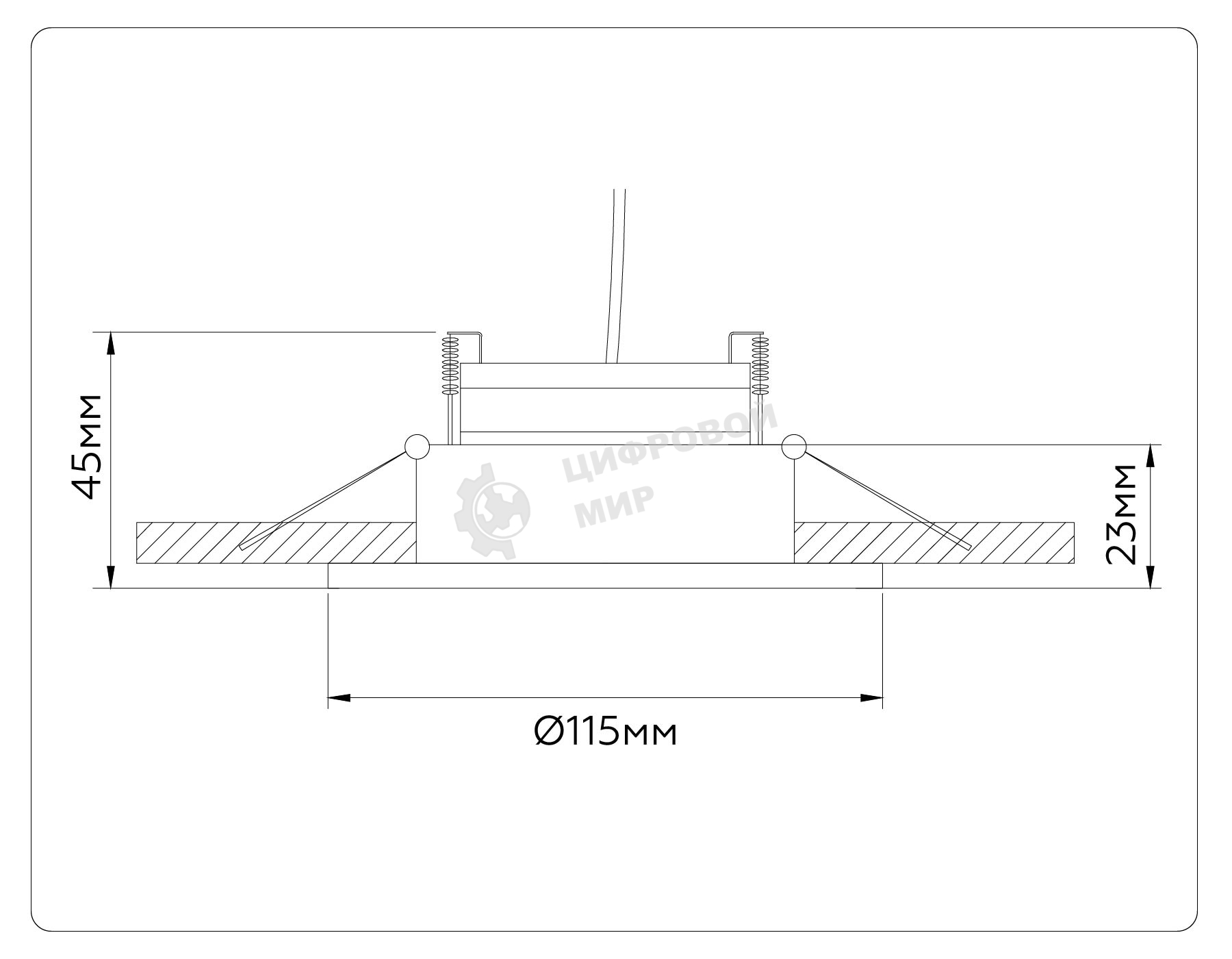 Светильник Ambrella light TN51914 BK/GD черный/золото GX53 max 12W D115*23