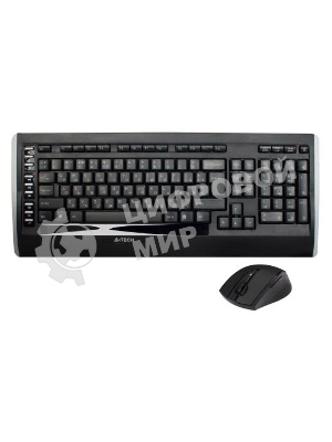 Комплект клавиатура+мышь A4TECH 9300F беспроводной, USB, 2000 DPI, чёрный