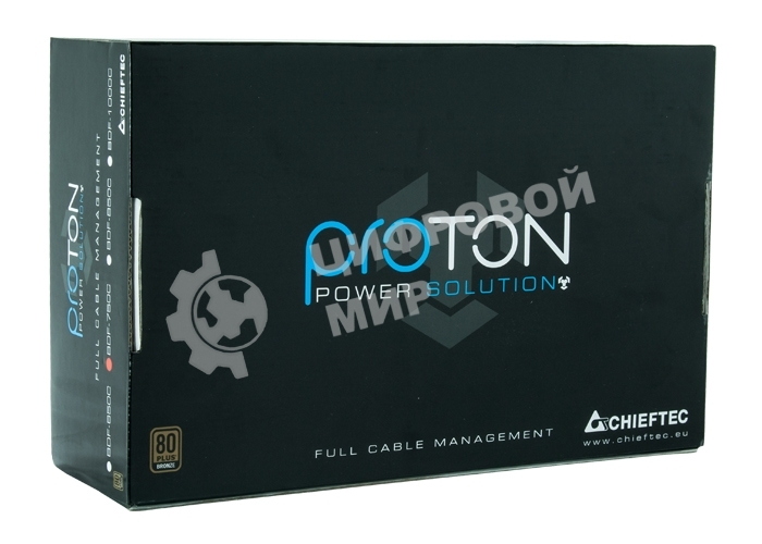 Блок питания Chieftec BDF-1000C, 1000Вт, 80 PLUS Bronze, 140мм, модульный, черный