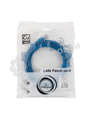 Патч-корд медный UTP Cablexpert PP10-3M/B cat.5e, 3м, литой, многожильный, синий