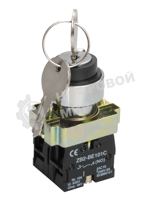 Переключатель LAY5-BG45 на 2 полож. с ключ. без фиксации ИЭК BSW80-BG-2-K02