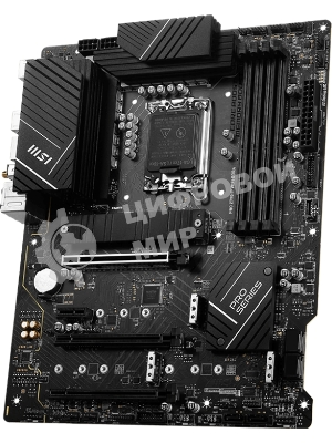 Материнская плата MSI PRO Z790-P WIFI, LGA 1700, Intel Z790, 4xDDR5, 6xSATA, 4xM.2, 1xPCIe 5.0 x16, 1xPCIe 4.0 x16, 1xPCIe 3.0 x16, 1xPCIe x1, 1xHDMI, 1xDP, 1x2.5Gb LAN, 4xUSB-A 2.0, 2xUSB-A 3.2 Gen 1, 1xUSB-A 3.2 Gen 2, 1xUSB-C 3.2 Gen 2x2, 6x3.5мм, 7.1, ATX