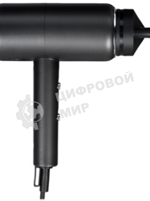 Фен Hyundai H-HDI0777 черный/хром, 1500 Вт, компактный, ионизация