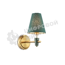Настенный светильник Ambrella light LH75055 BS/GN латунь/зеленый E14 max 40W 230*140*270