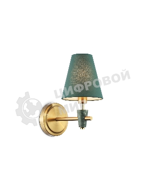 Настенный светильник Ambrella light LH75055 BS/GN латунь/зеленый E14 max 40W 230*140*270
